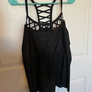 Time and Tru cutout tankini swim top 2X